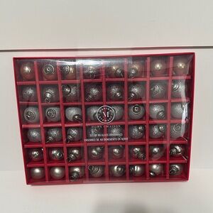 Martha Stewart Mini Set of 48 Glass Ornaments Christmas Ornaments